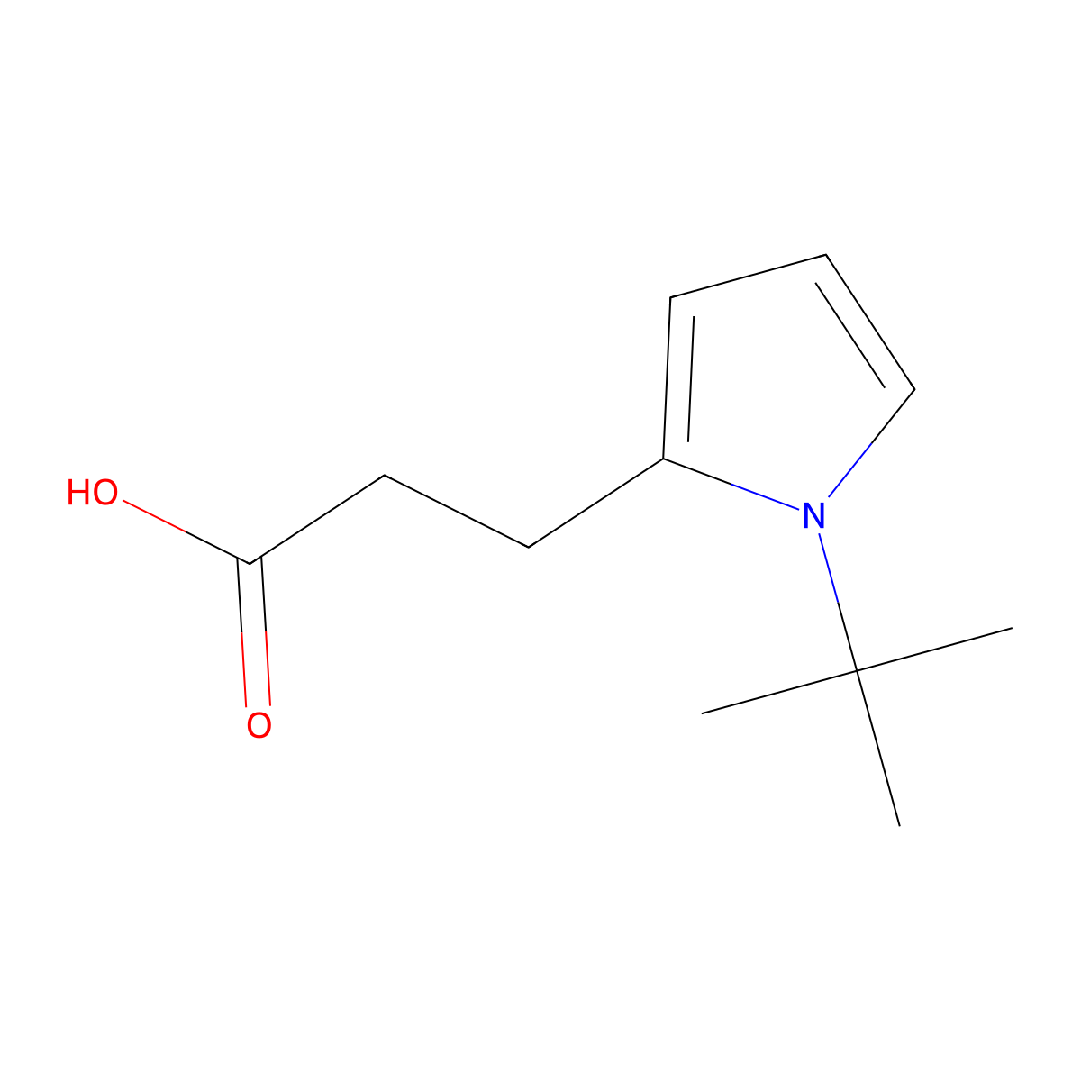 3-(1-(tert-Butyl)-1H-pyrrol-2-yl)propanoic acid molecular structure, CAS 1707379-49-4