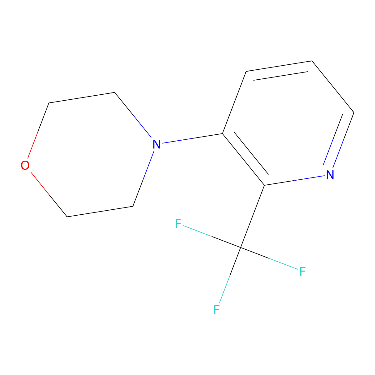 4-(2-(Trifluoromethyl)pyridin-3-yl)morpholine molecular structure, CAS 1707392-28-6