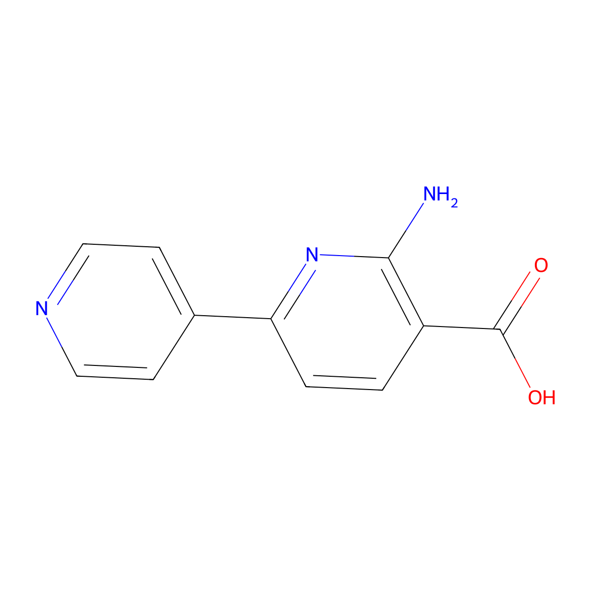 6-Amino-[2,4'-bipyridine]-5-carboxylic acid molecular structure, CAS 1707392-39-9