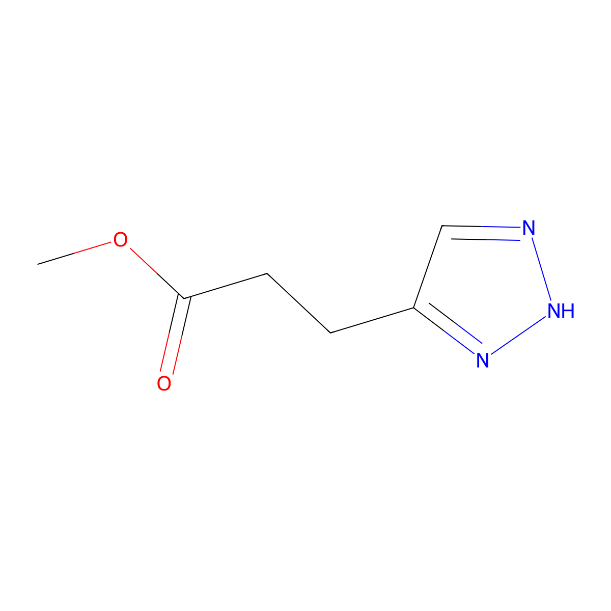 Methyl 3-(1H-1,2,3-triazol-5-yl)propanoate molecular structure, CAS 1707393-60-9