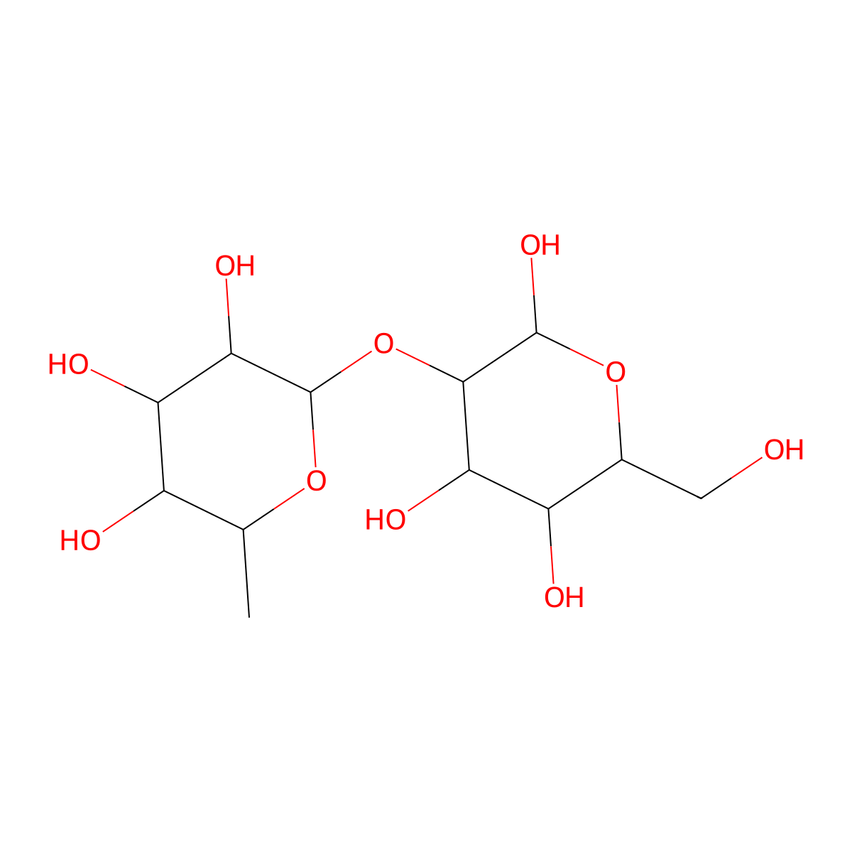 Neohesperidose molecular structure, CAS 17074-02-1