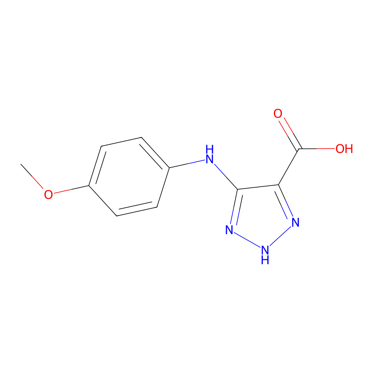 5-((4-Methoxyphenyl)amino)-1H-1,2,3-triazole-4-carboxylicacid molecular structure, CAS 1707400-00-7