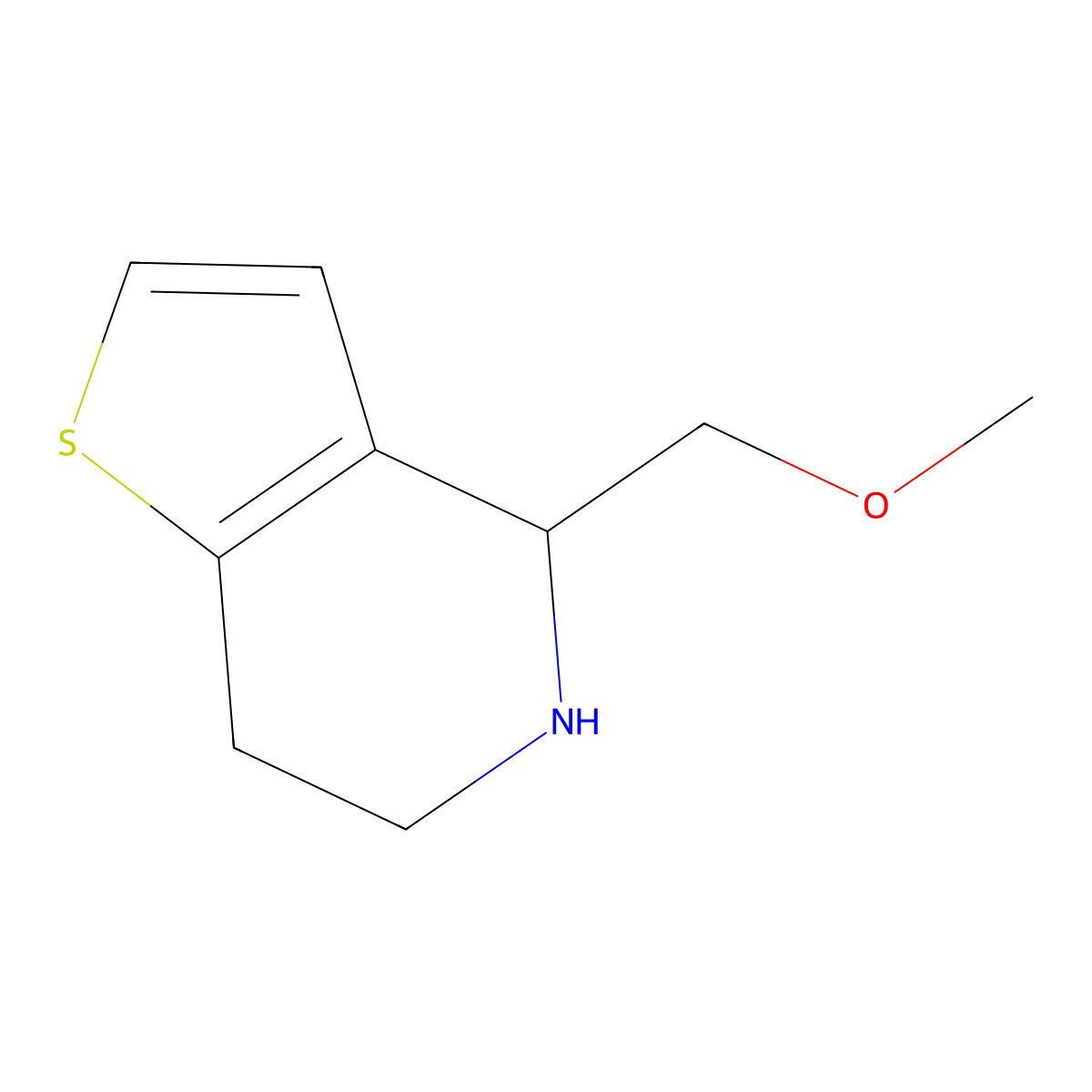 4-(Methoxymethyl)-4,5,6,7-tetrahydrothieno[3,2-c]pyridine molecular structure, CAS 1707403-01-7