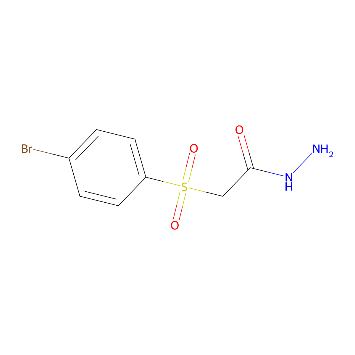 2-[(4-Bromophenyl)sulfonyl]acetohydrazide molecular structure, CAS 1707562-58-0