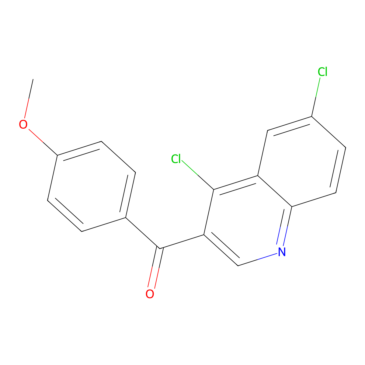 (4,6-Dichloroquinolin-3-yl)(4-methoxyphenyl)methanone molecular structure, CAS 1707562-63-7