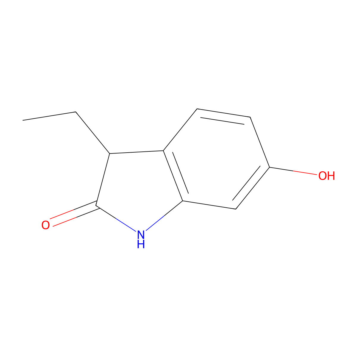 3-Ethyl-6-hydroxyindolin-2-one molecular structure, CAS 1707563-45-8