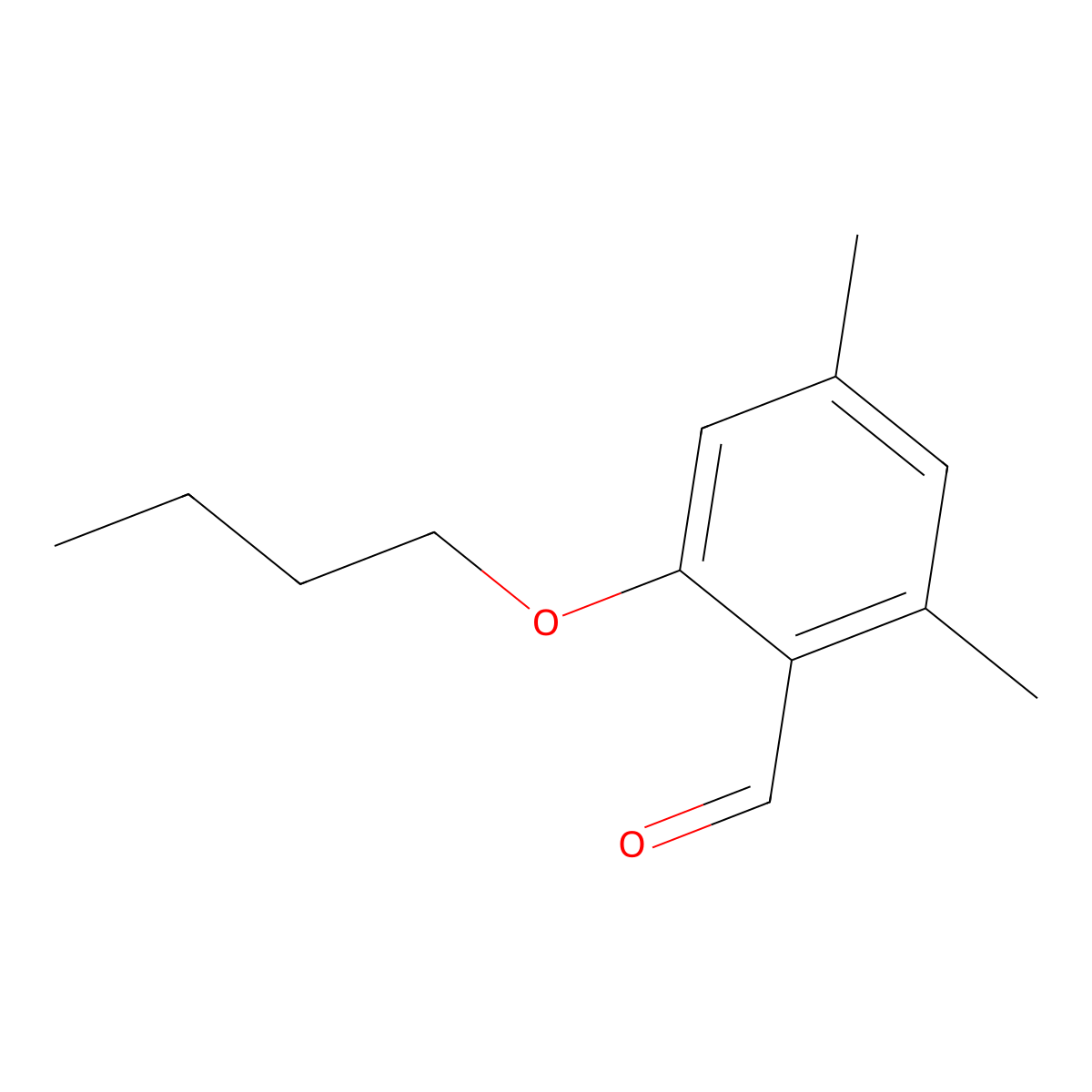 2-Butoxy-4,6-dimethylbenzaldehyde molecular structure, CAS 1707563-77-6