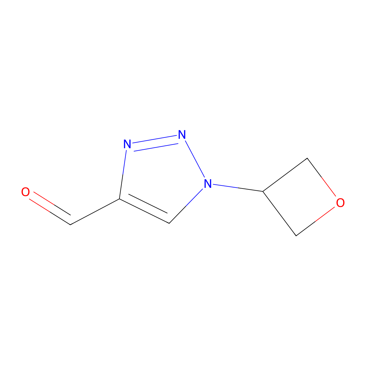 1-(Oxetan-3-yl)-1H-1,2,3-triazole-4-carbaldehyde molecular structure, CAS 1707563-96-9