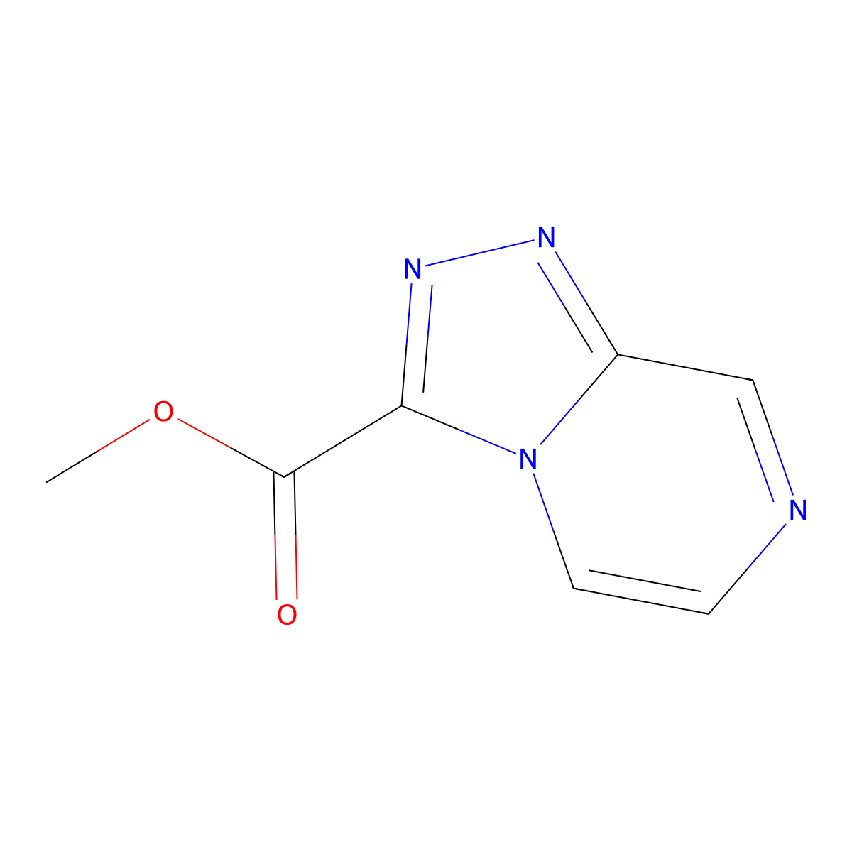 Methyl [1,2,4]triazolo[4,3-a]pyrazine-3-carboxylate molecular structure, CAS 1707566-99-1