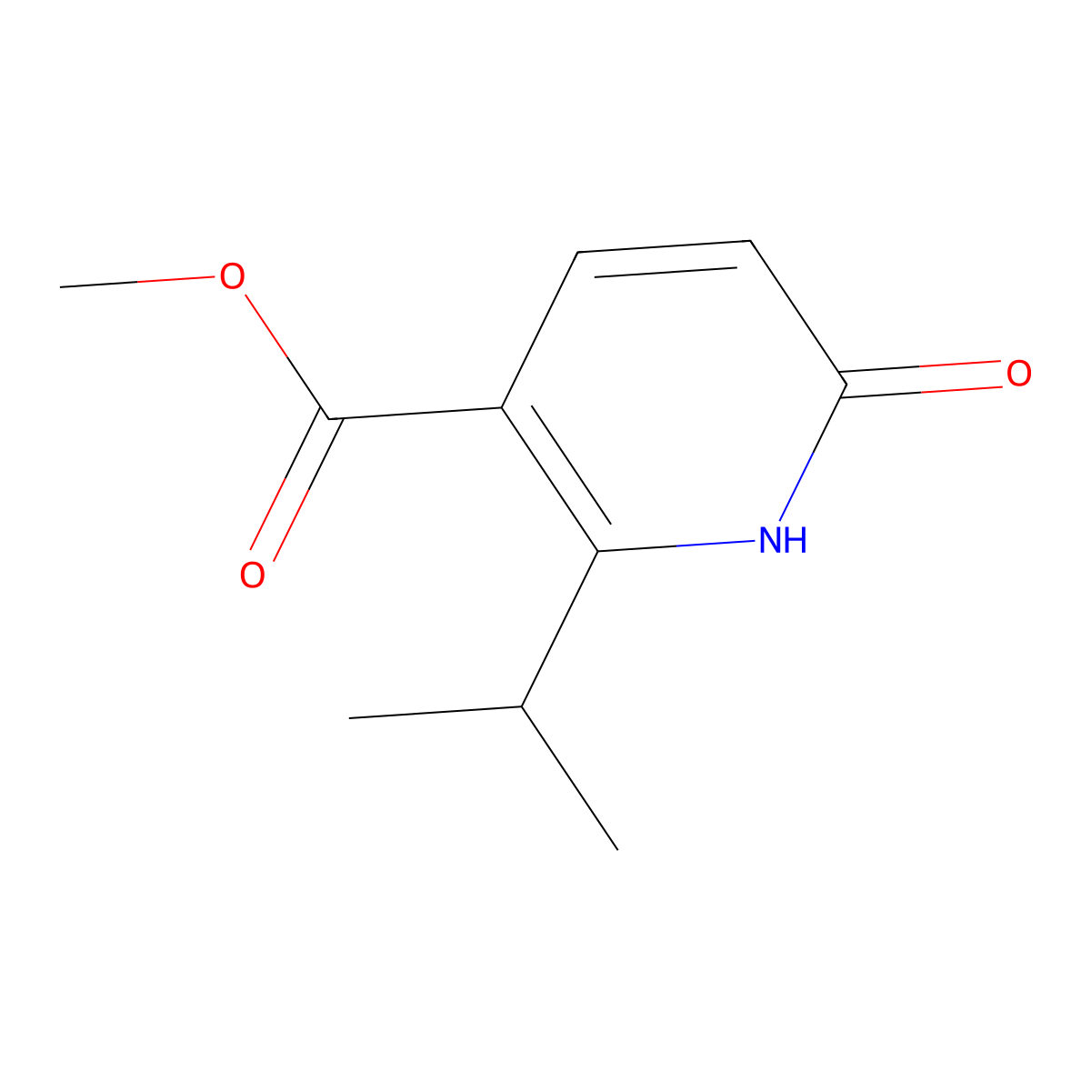 Methyl 2-isopropyl-6-oxo-1,6-dihydropyridine-3-carboxylate molecular structure, CAS 1707568-54-4