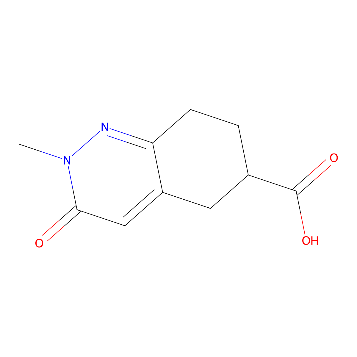 2-Methyl-3-oxo-2,3,5,6,7,8-hexahydrocinnoline-6-carboxylic acid molecular structure, CAS 1707571-85-4