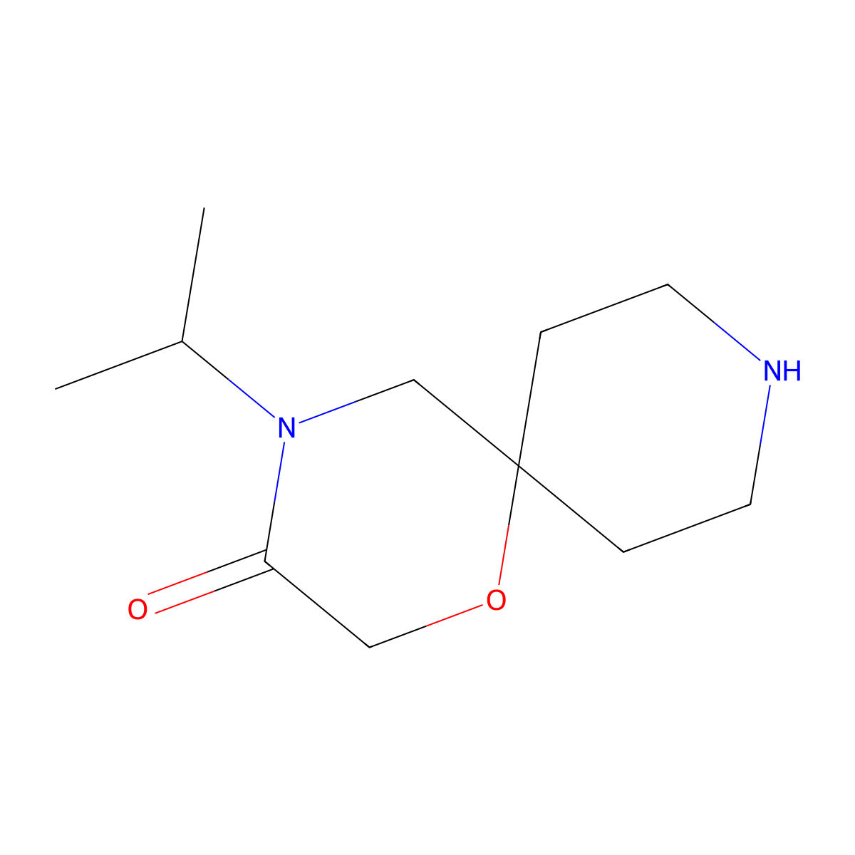 4-Isopropyl-1-oxa-4,9-diazaspiro[5.5]undecan-3-one molecular structure, CAS 1707571-88-7