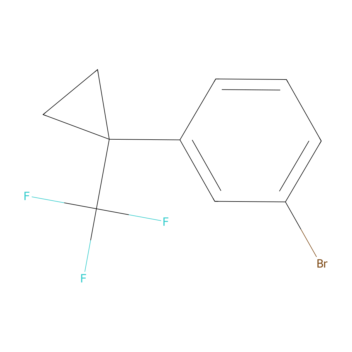 1-Bromo-3-[1-(trifluoromethyl)cyclopropyl]benzene molecular structure, CAS 1707572-80-2