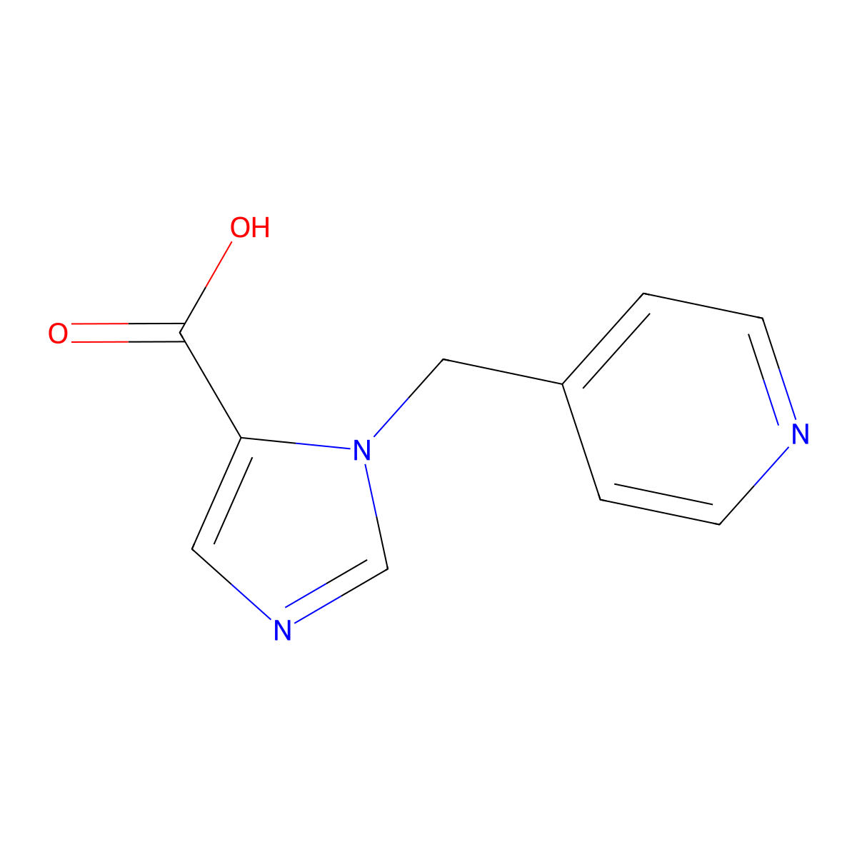 1-(Pyridin-4-ylmethyl)-1H-imidazole-5-carboxylic acid molecular structure, CAS 1707575-92-5