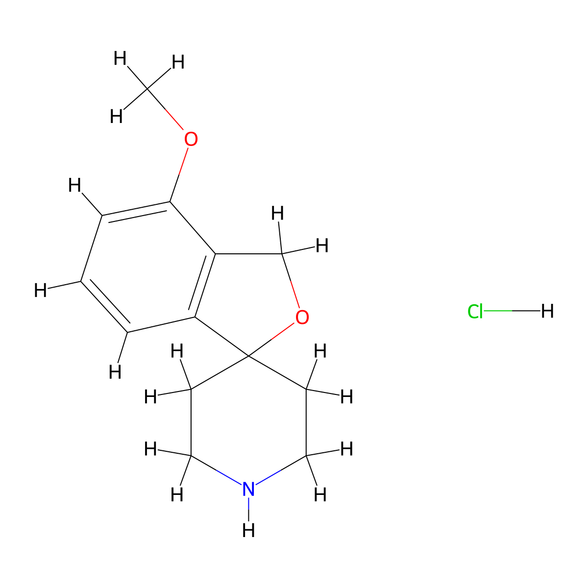 4-Methoxy-3H-spiro[2-benzofuran-1,4'-piperidine] hydrochloride molecular structure, CAS 1707575-96-9