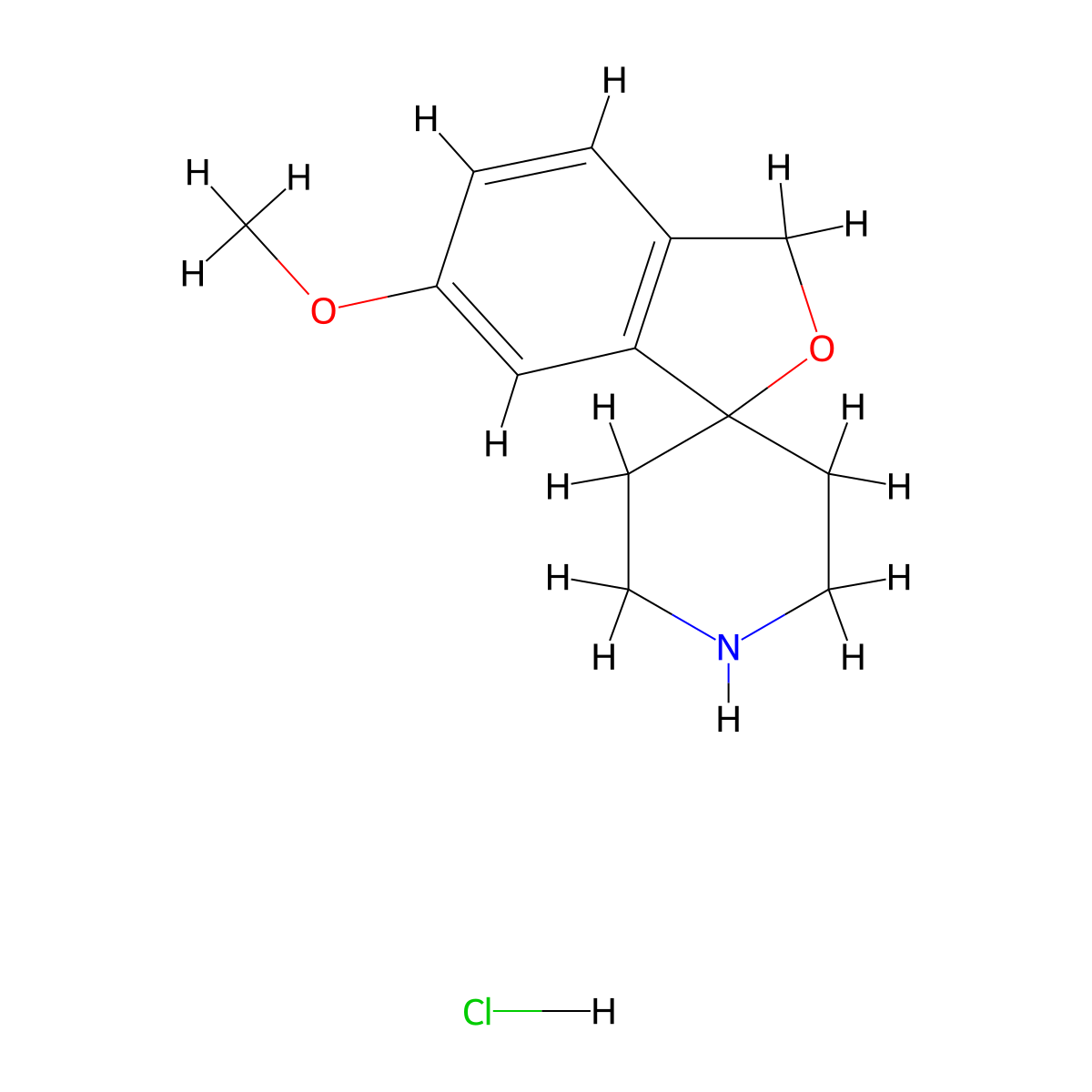 6-Methoxy-3H-spiro[2-benzofuran-1,4'-piperidine]hydrochloride molecular structure, CAS 1707575-98-1