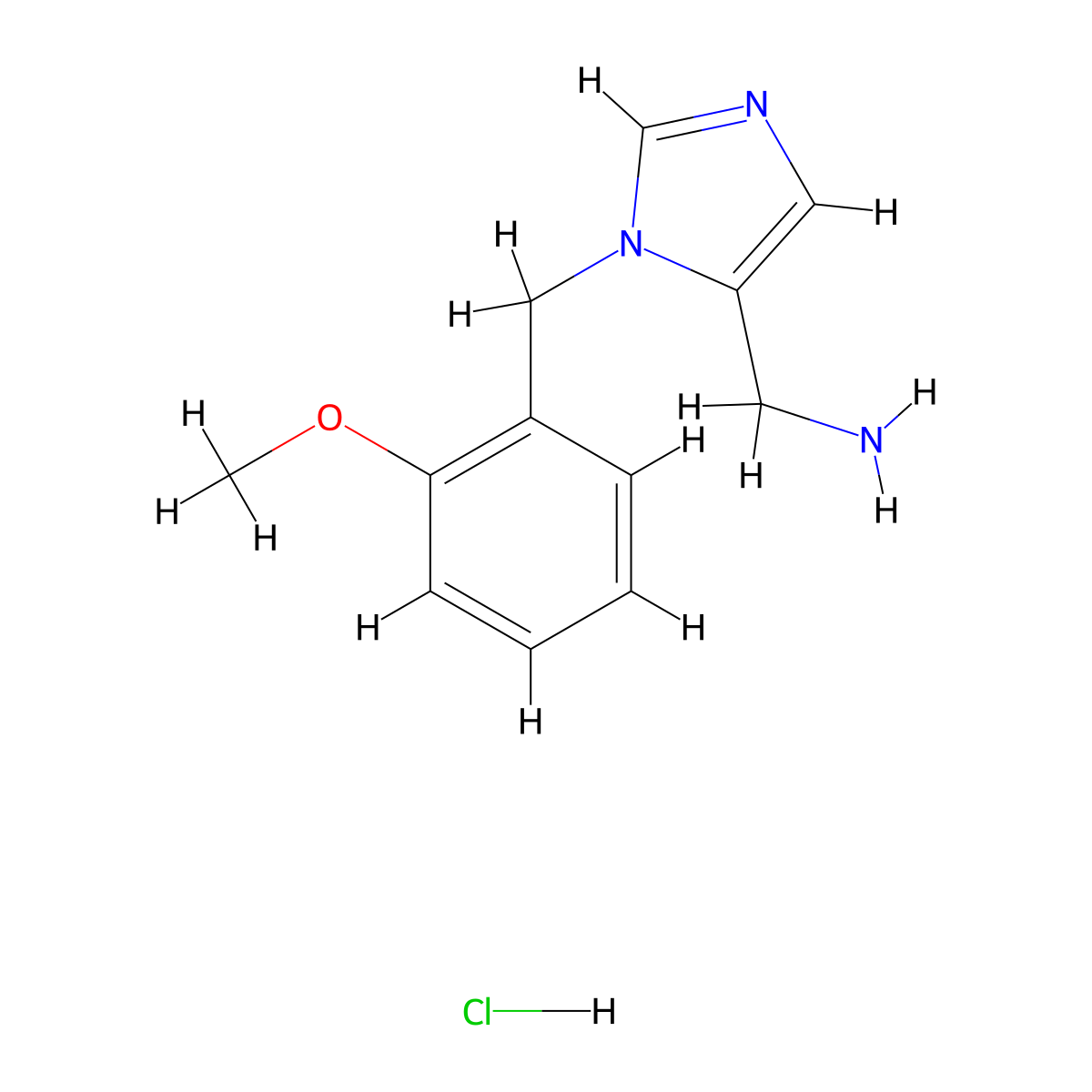 [1-(2-Methoxybenzyl)-1H-imidazol-5-yl]methanamine hydrochloride molecular structure, CAS 1707575-99-2