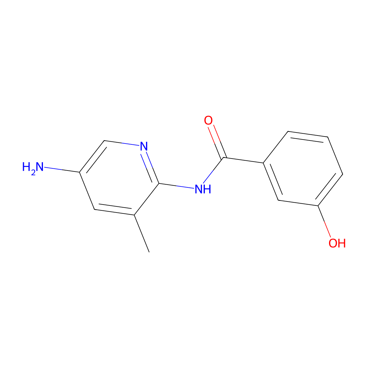 N-(5-Amino-3-methylpyridin-2-yl)-3-hydroxybenzamide molecular structure, CAS 1707579-55-2