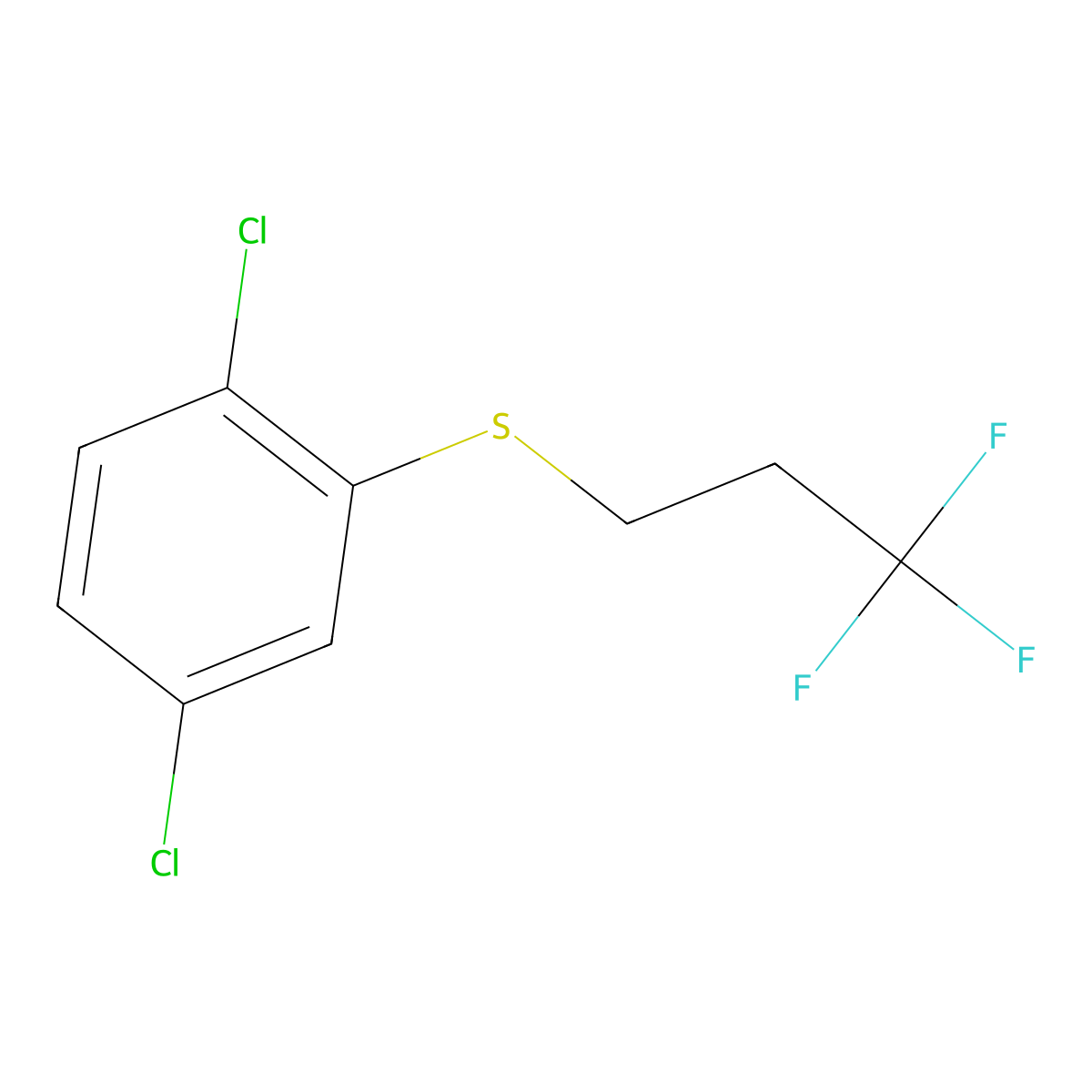 (2,5-Dichlorophenyl)(3,3,3-trifluoropropyl)sulfane molecular structure, CAS 1707580-43-5