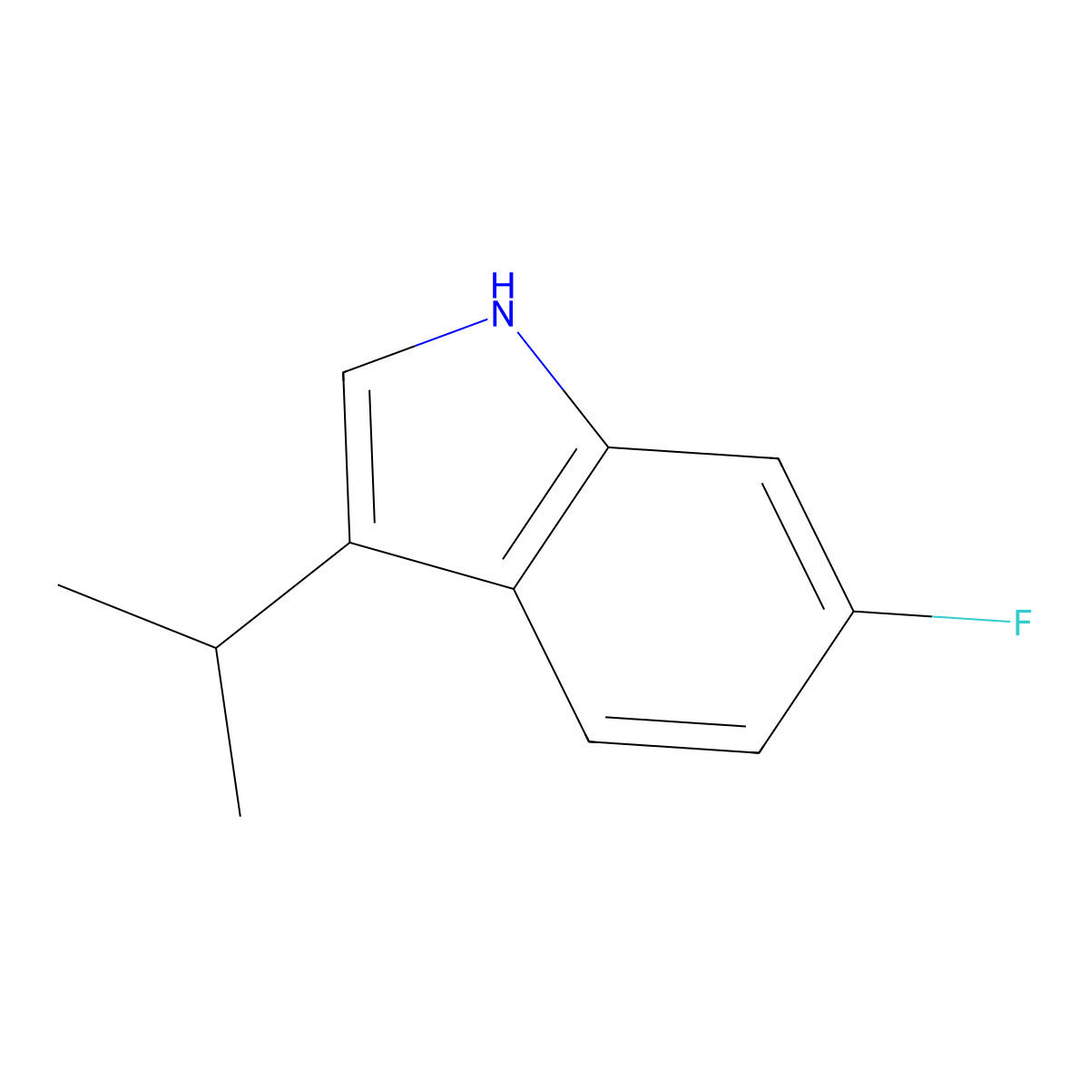 6-Fluoro-3-isopropyl-1H-indole molecular structure, CAS 1707580-60-6