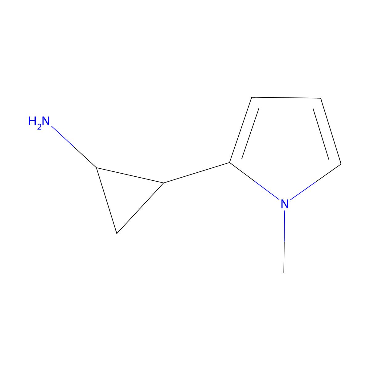 2-(1-methyl-1H-pyrrol-2-yl)cyclopropan-1-amine molecular structure, CAS 1707581-88-1