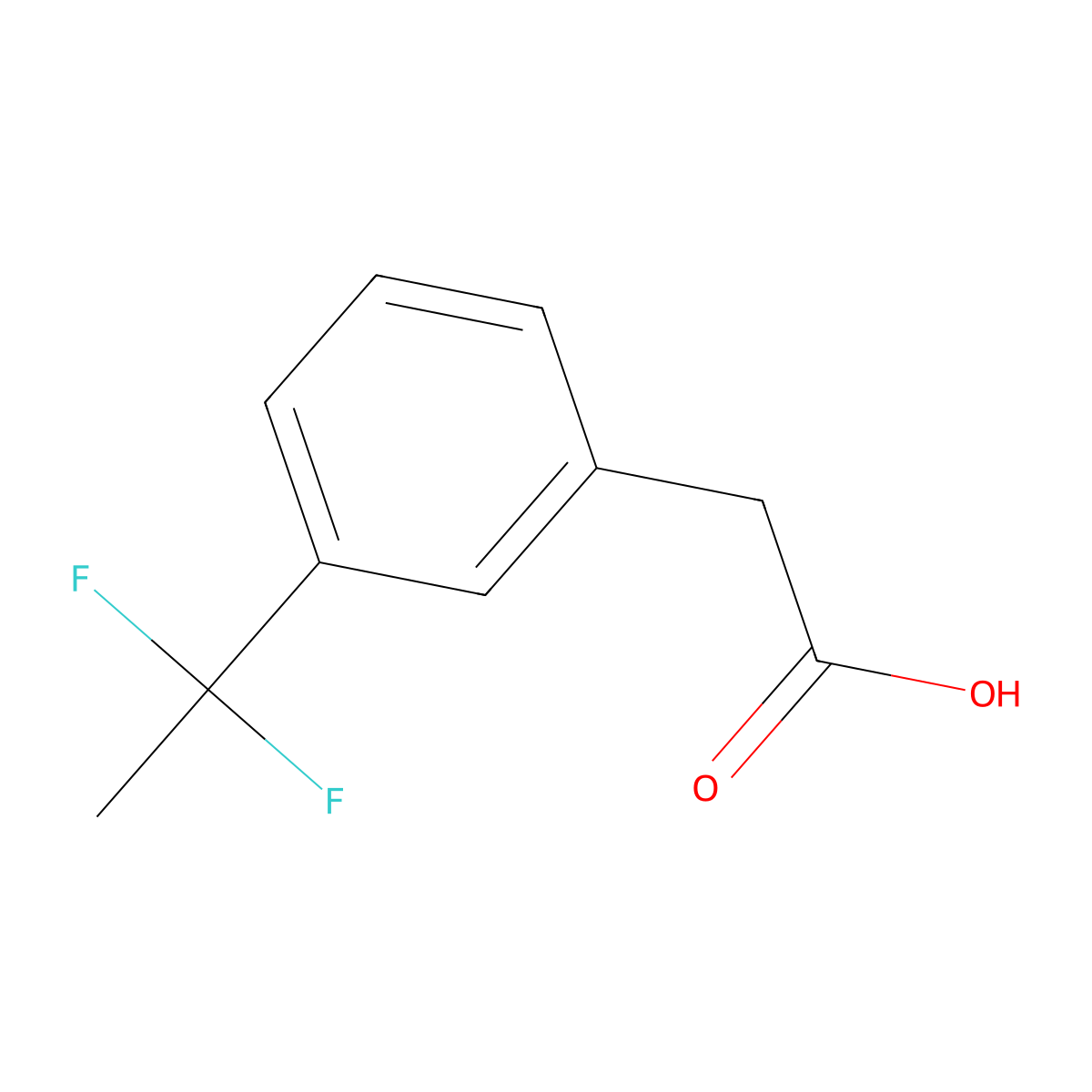2-(3-(1,1-Difluoroethyl)phenyl)acetic acid molecular structure, CAS 1707583-17-2
