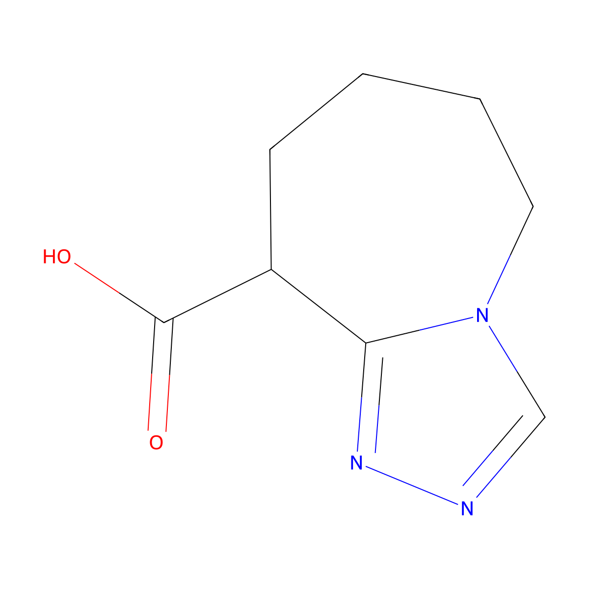 6,7,8,9-Tetrahydro-5H-[1,2,4]triazolo[4,3-a]azepine-9-carboxylic acid molecular structure, CAS 1707583-99-0