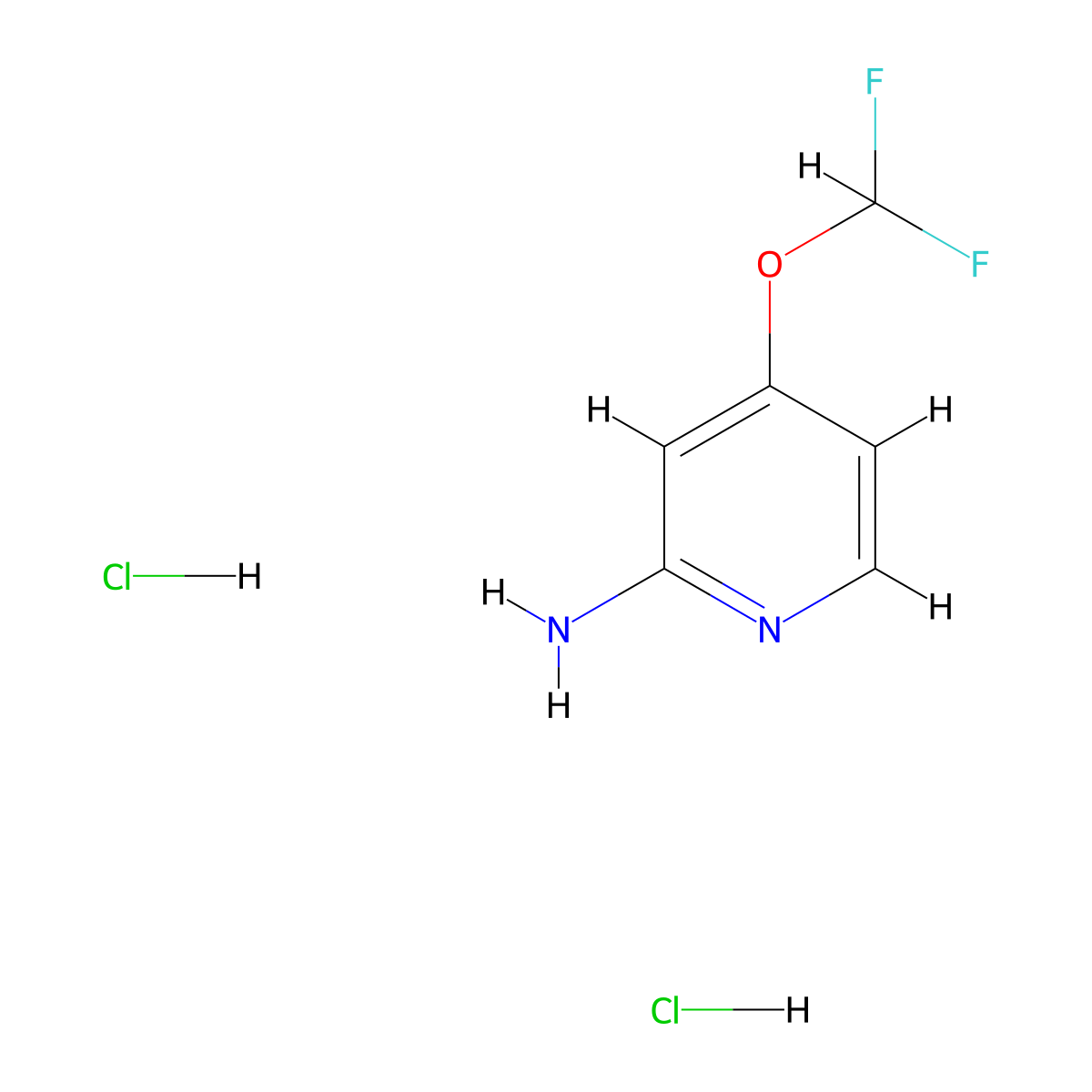 4-(Difluoromethoxy)pyridin-2-amine dihydrochloride molecular structure, CAS 1707584-10-8
