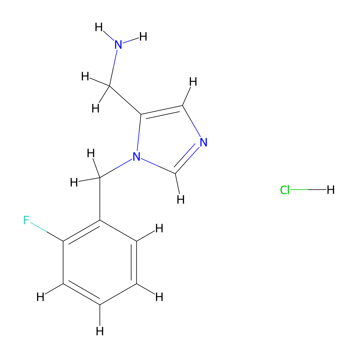 [1-(2-Fluorobenzyl)-1H-imidazol-5-yl]methanamine hydrochloride molecular structure, CAS 1707584-12-0