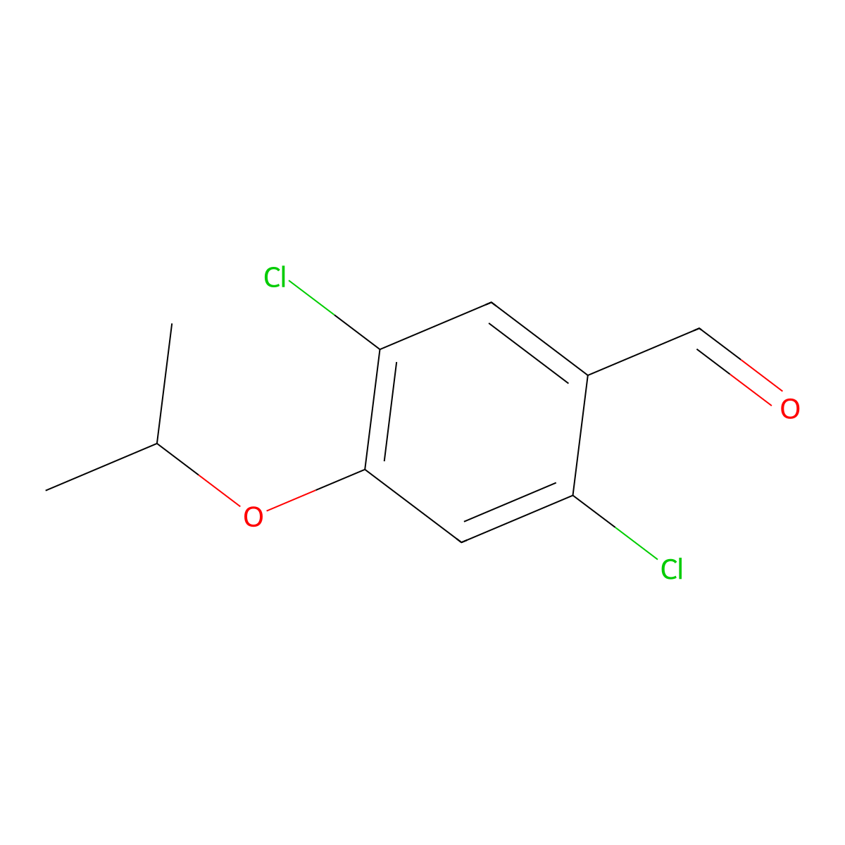 2,5-Dichloro-4-isopropoxybenzaldehyde molecular structure, CAS 1707584-13-1