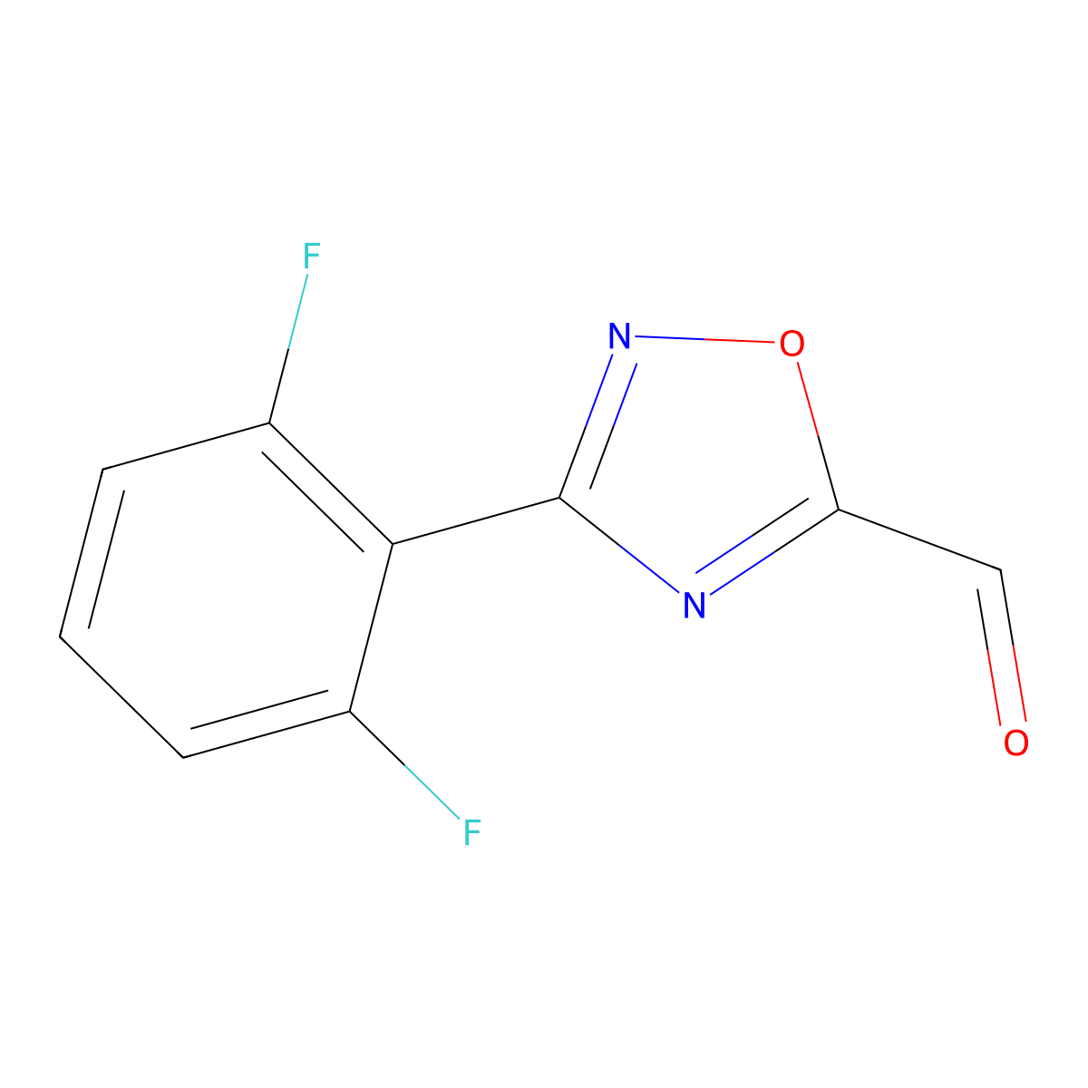 3-(2,6-Difluorophenyl)-1,2,4-oxadiazole-5-carbaldehyde molecular structure, CAS 1707584-64-2