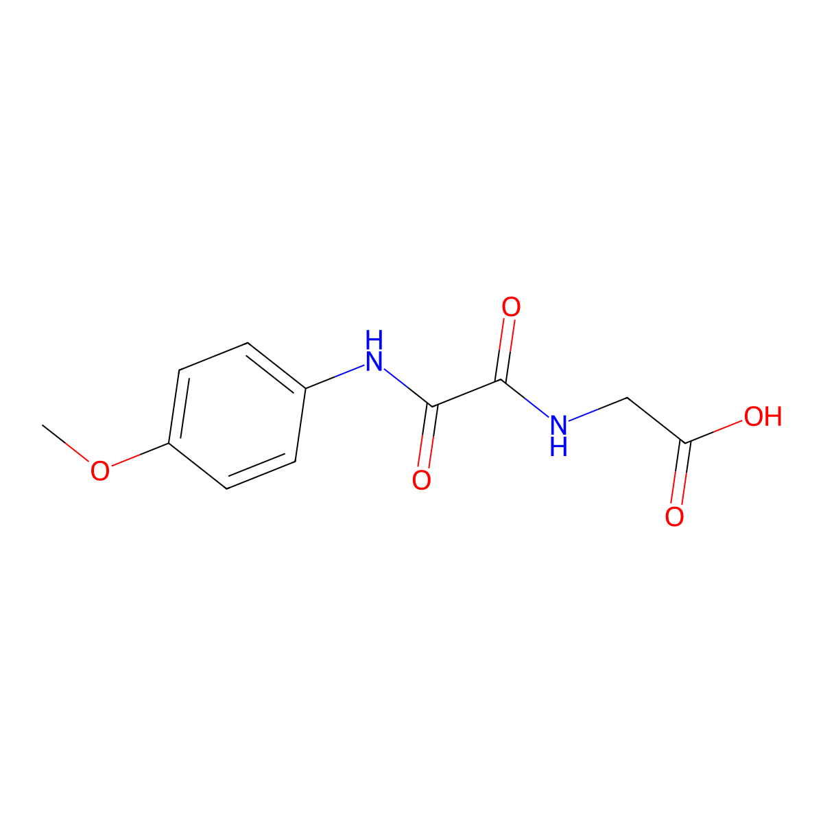 {[[(4-Methoxyphenyl)amino](oxo)acetyl]amino}acetic acid molecular structure, CAS 1707586-51-3