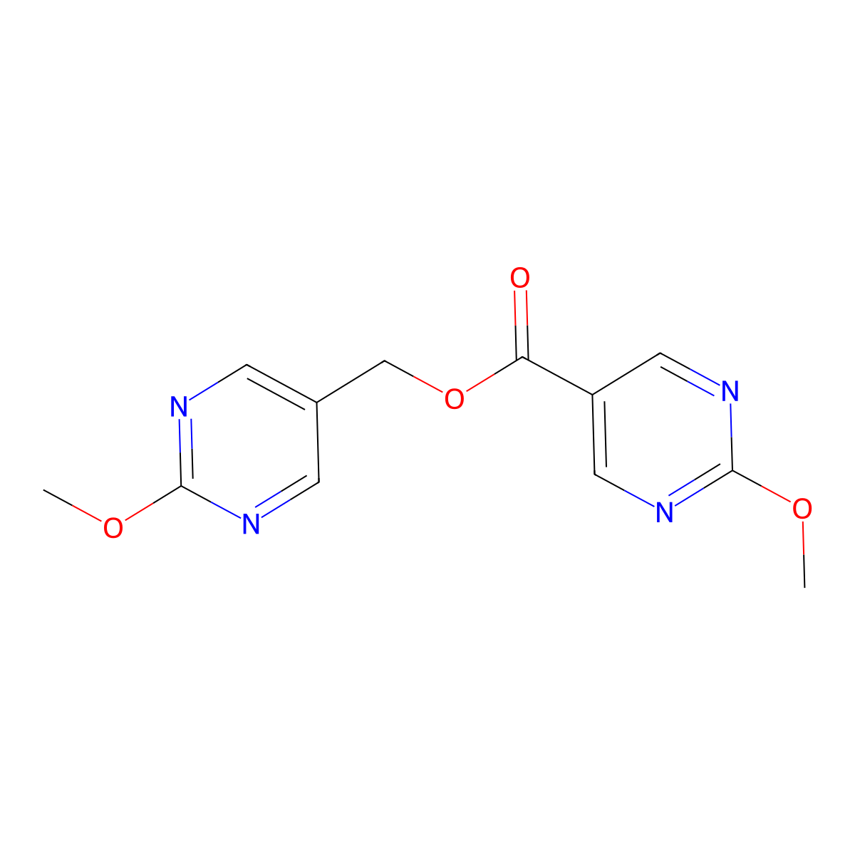 (2-Methoxypyrimidin-5-yl)methyl 2-methoxypyrimidine-5-carboxylate molecular structure, CAS 1707587-03-8