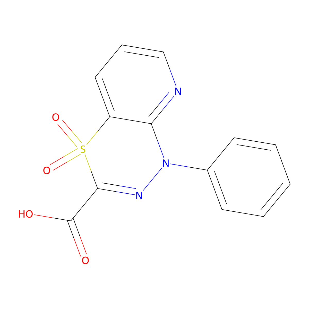 1-phenyl-1H-pyrido[2,3-e][1,3,4]thiadiazine-3-carboxylic acid 4,4-dioxide molecular structure, CAS 1707587-11-8
