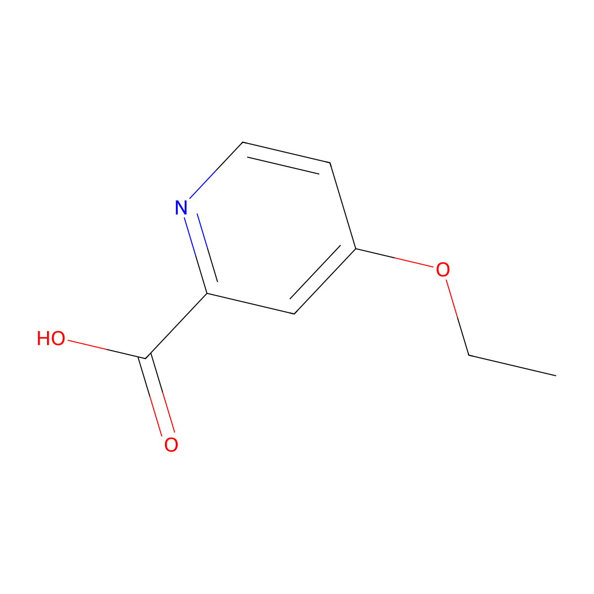 4-Ethoxypicolinic acid molecular structure, CAS 17076-14-1