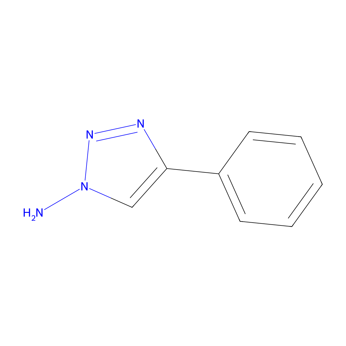 4-Phenyl-1,2,3-triazolylamine molecular structure, CAS 17076-59-4