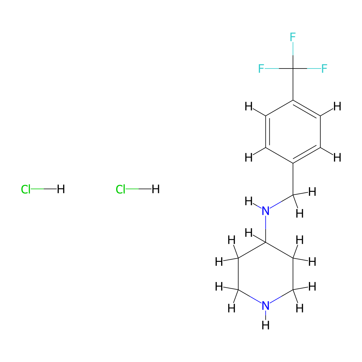N-[4-(Trifluoromethyl)benzyl]piperidin-4-amine dihydrochloride molecular structure, CAS 1707602-17-2
