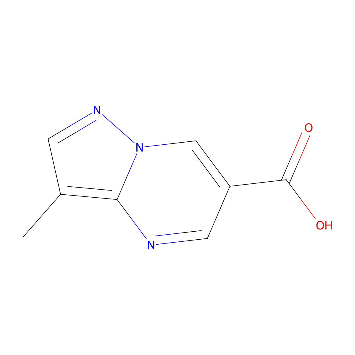 3-Methylpyrazolo[1,5-a]pyrimidine-6-carboxylic acid molecular structure, CAS 1707602-46-7