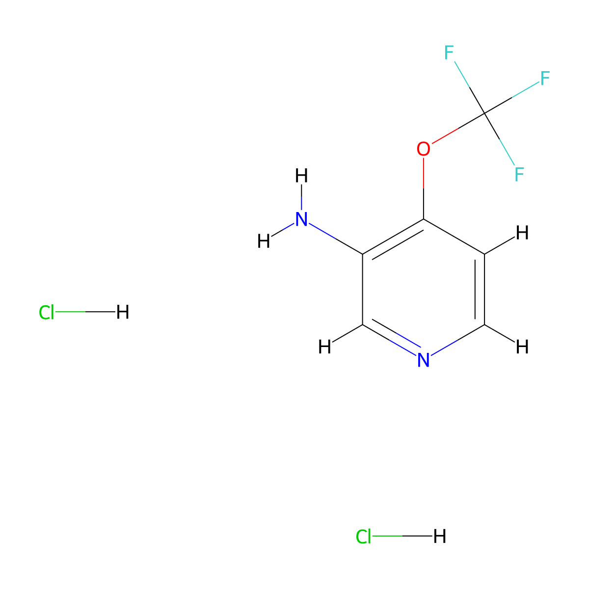4-(Trifluoromethoxy)pyridin-3-amine dihydrochloride molecular structure, CAS 1707602-48-9