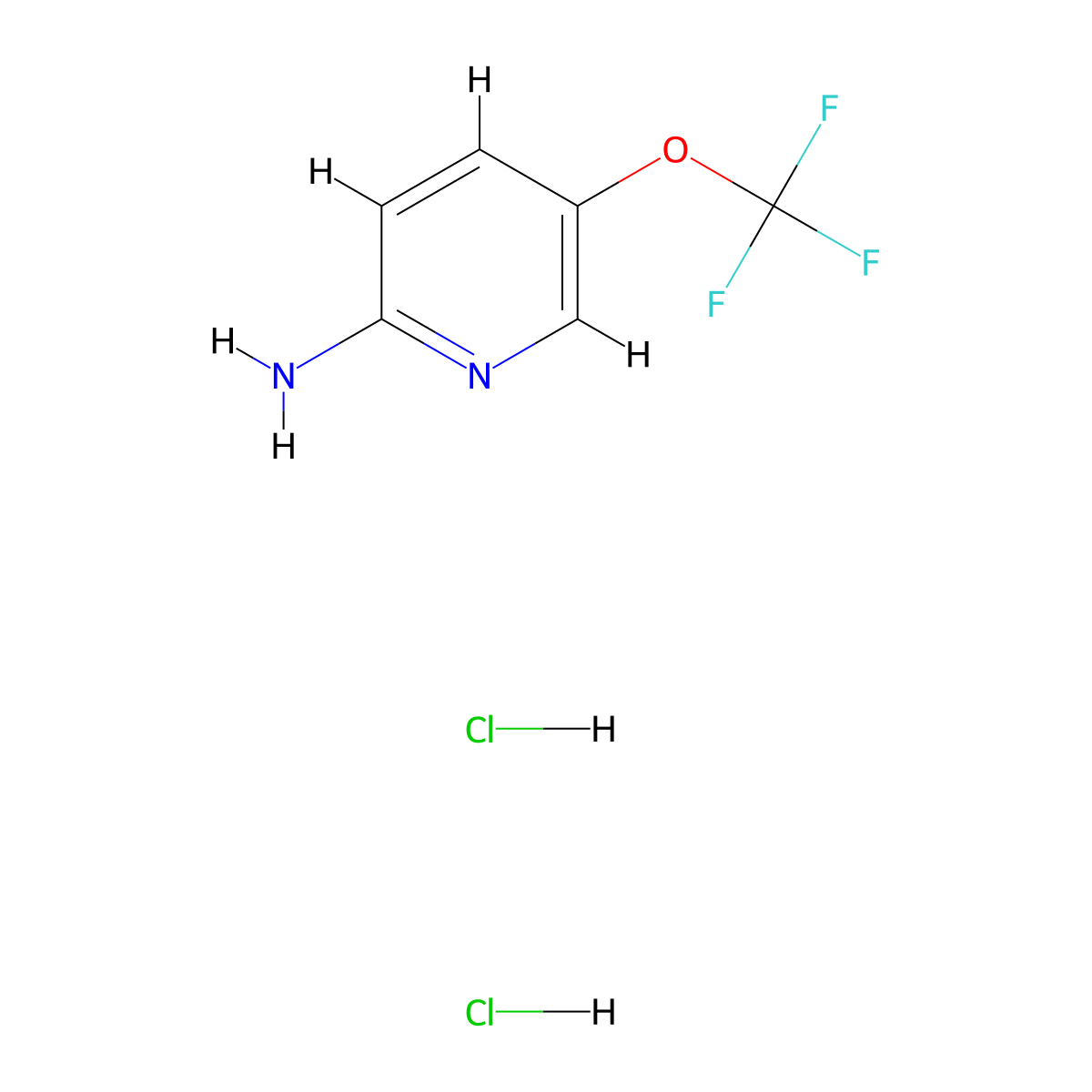 5-(Trifluoromethoxy)pyridin-2-amine dihydrochloride molecular structure, CAS 1707602-50-3