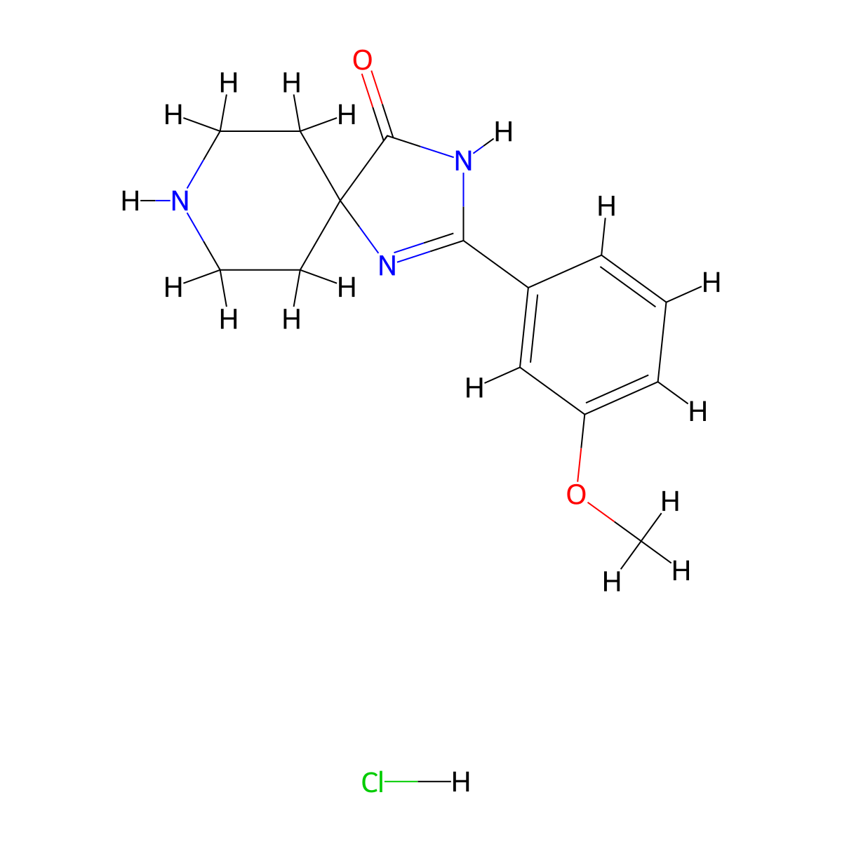 2-(3-Methoxyphenyl)-1,3,8-triazaspiro[4.5]dec-1-en-4-one hydrochloride molecular structure, CAS 1707602-59-2