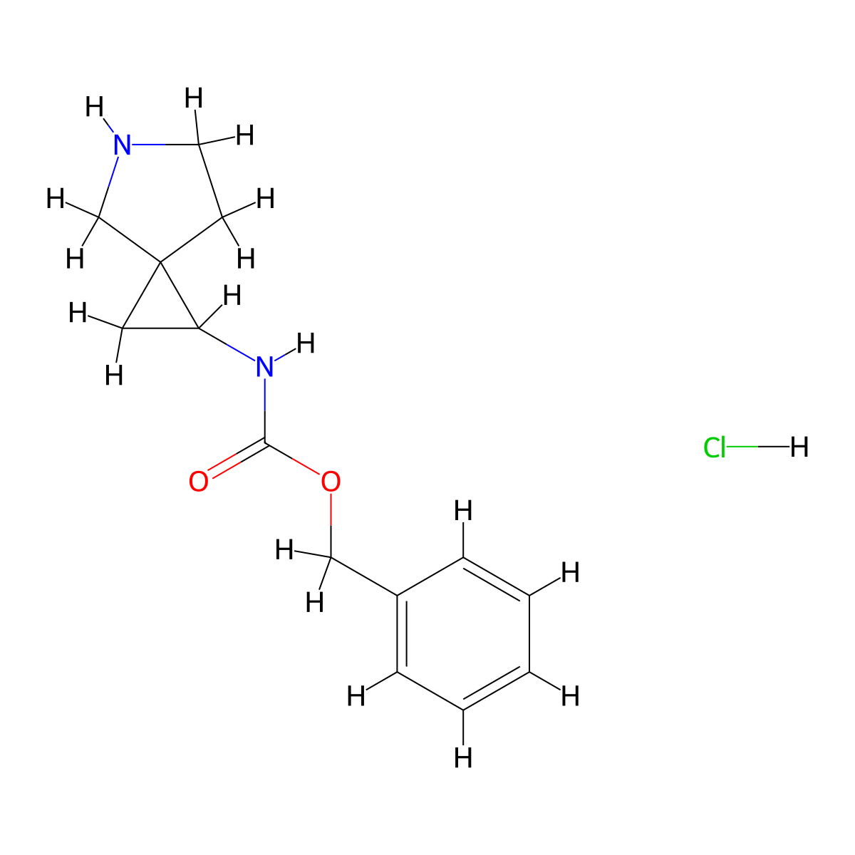 Benzyl 5-azaspiro[2.4]heptan-1-ylcarbamate hydrochloride molecular structure, CAS 1707602-66-1