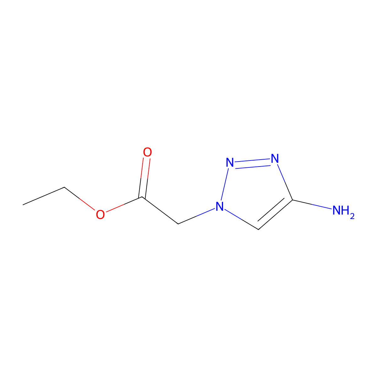 ethyl 2-(4-amino-1H-1,2,3-triazol-1-yl)acetate molecular structure, CAS 1707602-69-4