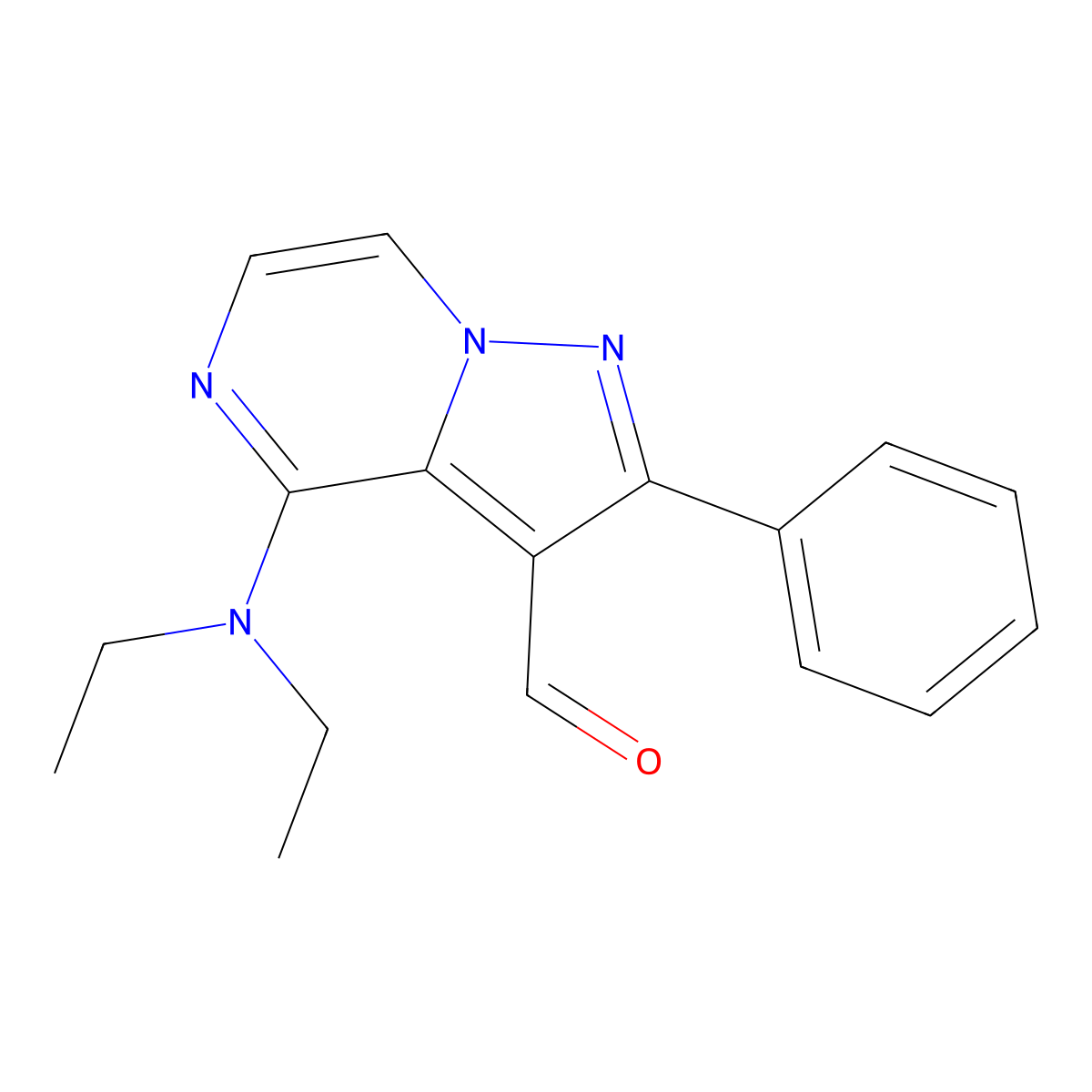 4-(Diethylamino)-2-phenylpyrazolo[1,5-a]pyrazine-3-carbaldehyde molecular structure, CAS 1707603-47-1