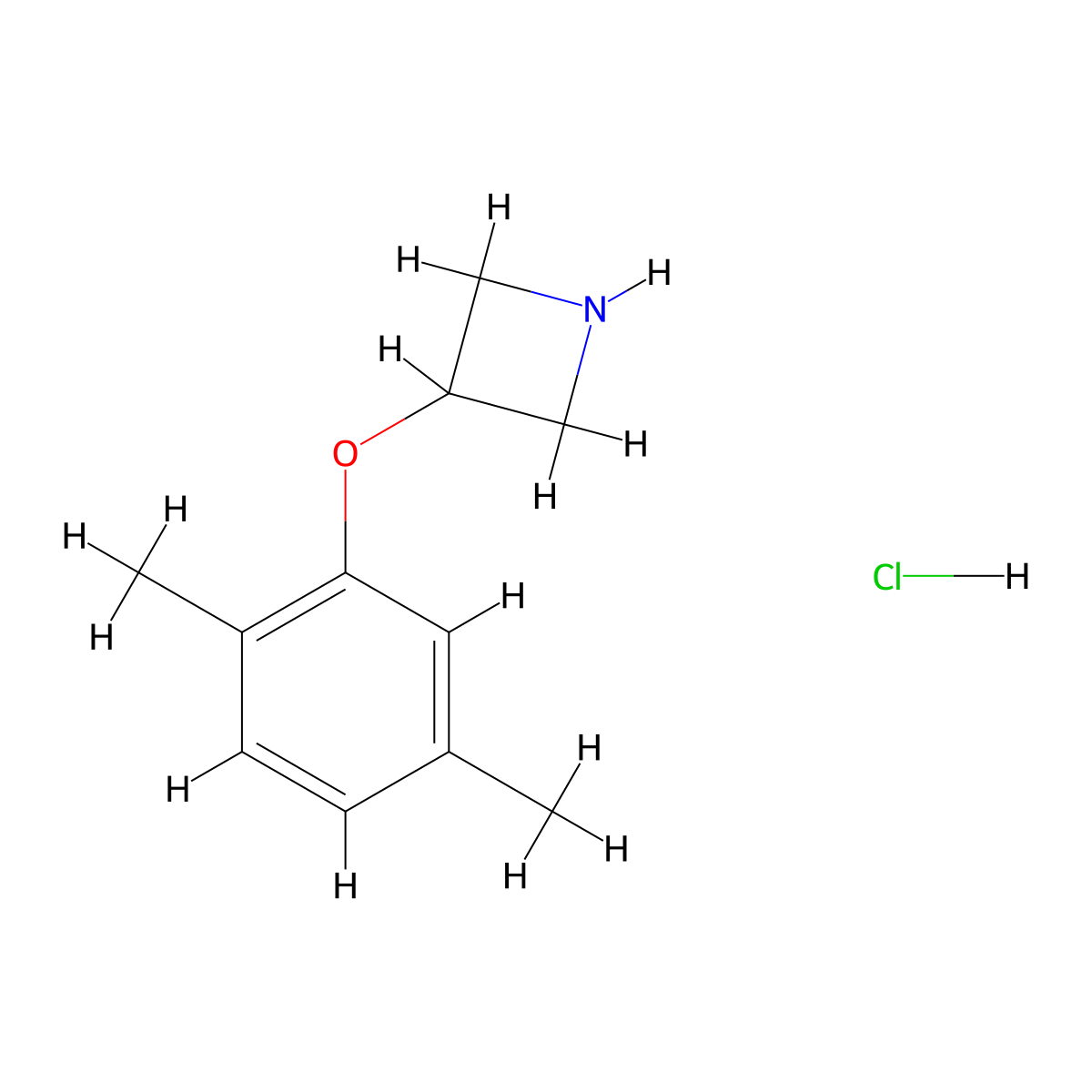 3-(2,5-Dimethylphenoxy)azetidine hydrochloride molecular structure, CAS 1707604-63-4