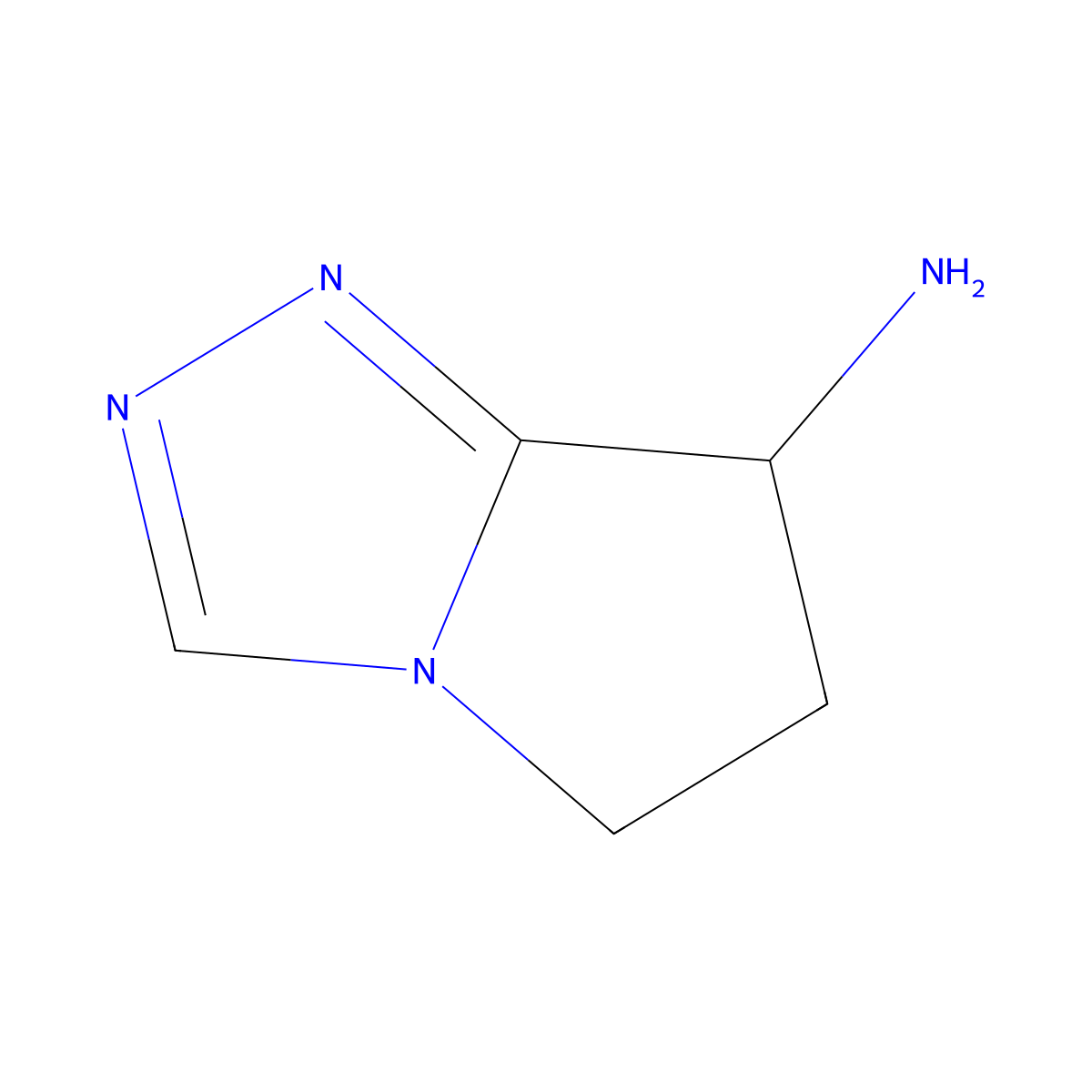 6,7-Dihydro-5H-pyrrolo[2,1-c][1,2,4]triazol-7-amine molecular structure, CAS 1707605-22-8