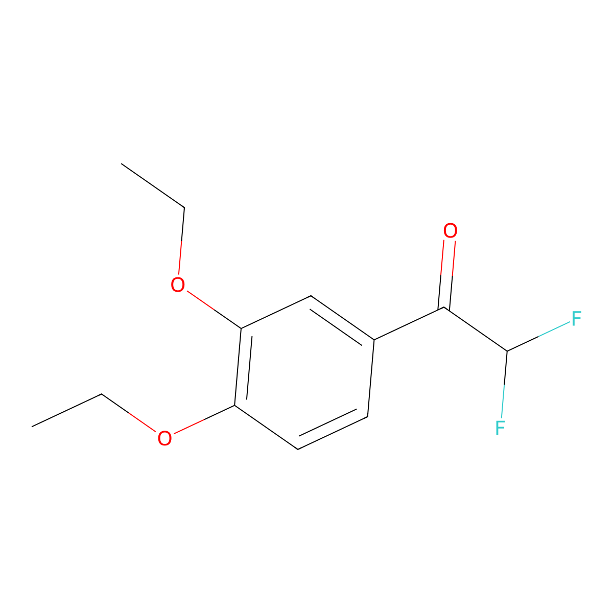 1-(3,4-Diethoxyphenyl)-2,2-difluoroethanone molecular structure, CAS 1707632-64-1