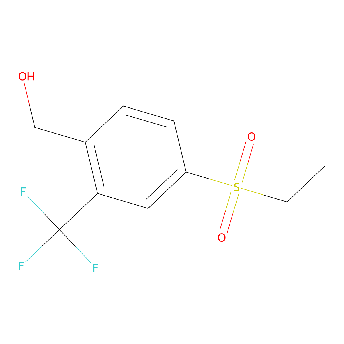 (4-Ethanesulfonyl-2-trifluoromethylphenyl)-methanol molecular structure, CAS 1707634-48-7