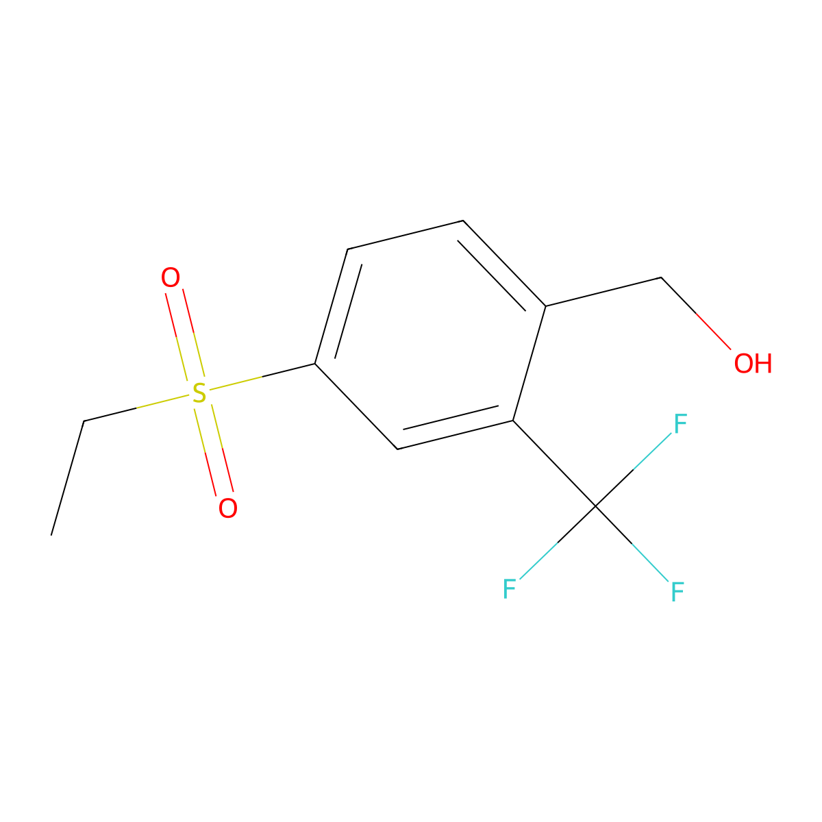 (4-Ethanesulfonyl-2-trifluoromethylphenyl)-methanol molecular structure, CAS 1707634-48-7