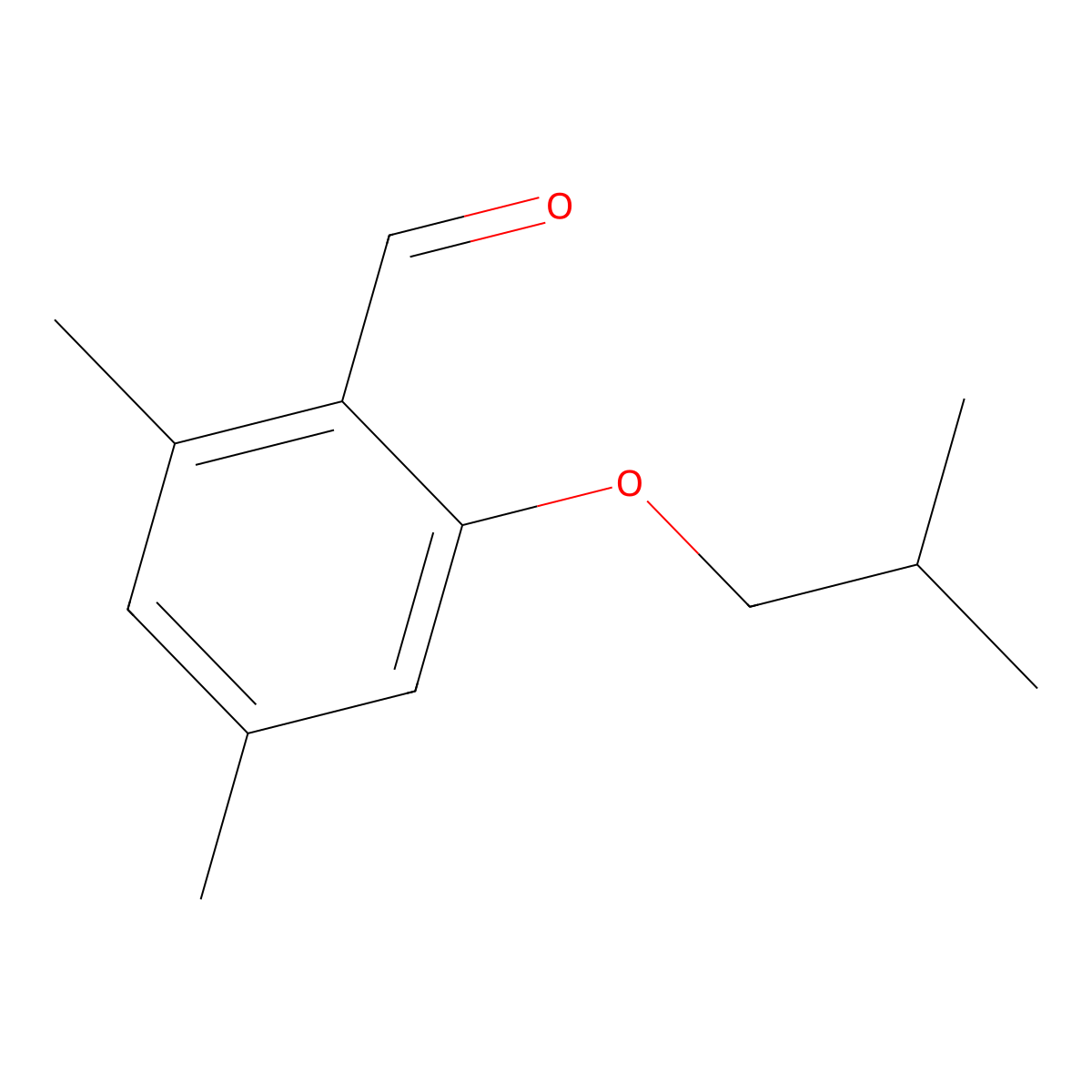 2-Isobutoxy-4,6-dimethylbenzaldehyde molecular structure, CAS 1707667-60-4